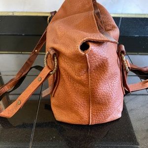 Marco Buggiani‎ Italy Russet Brown Leather Shoulder Handbag Purse Satchel